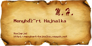 Menyhárt Hajnalka névjegykártya