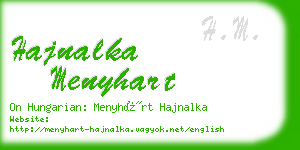 hajnalka menyhart business card